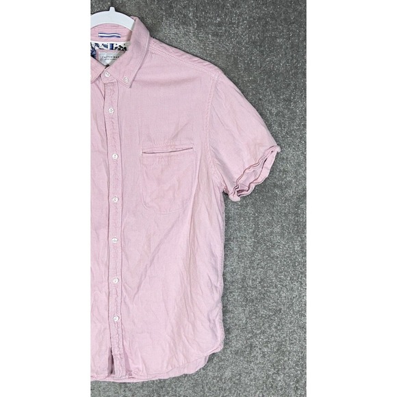 Cactus Man Ricky Singh Short Sleeve‎ Button Down Shirt Mens Size Medium Pink - Picture 6 of 11